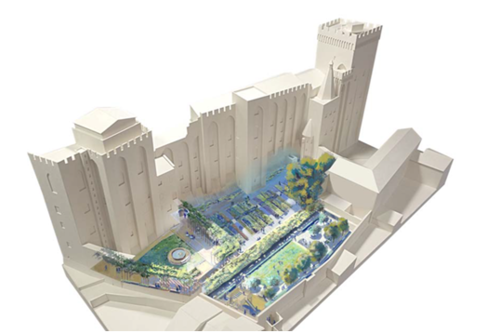 Les plantes de la pépinière Rouy dans les jardins du Palais des Papes d'Avignon